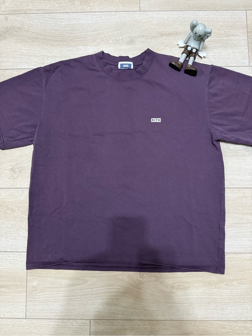 Kith Micro Logo Tee - Plum Purple - Size L ⭐️9/10